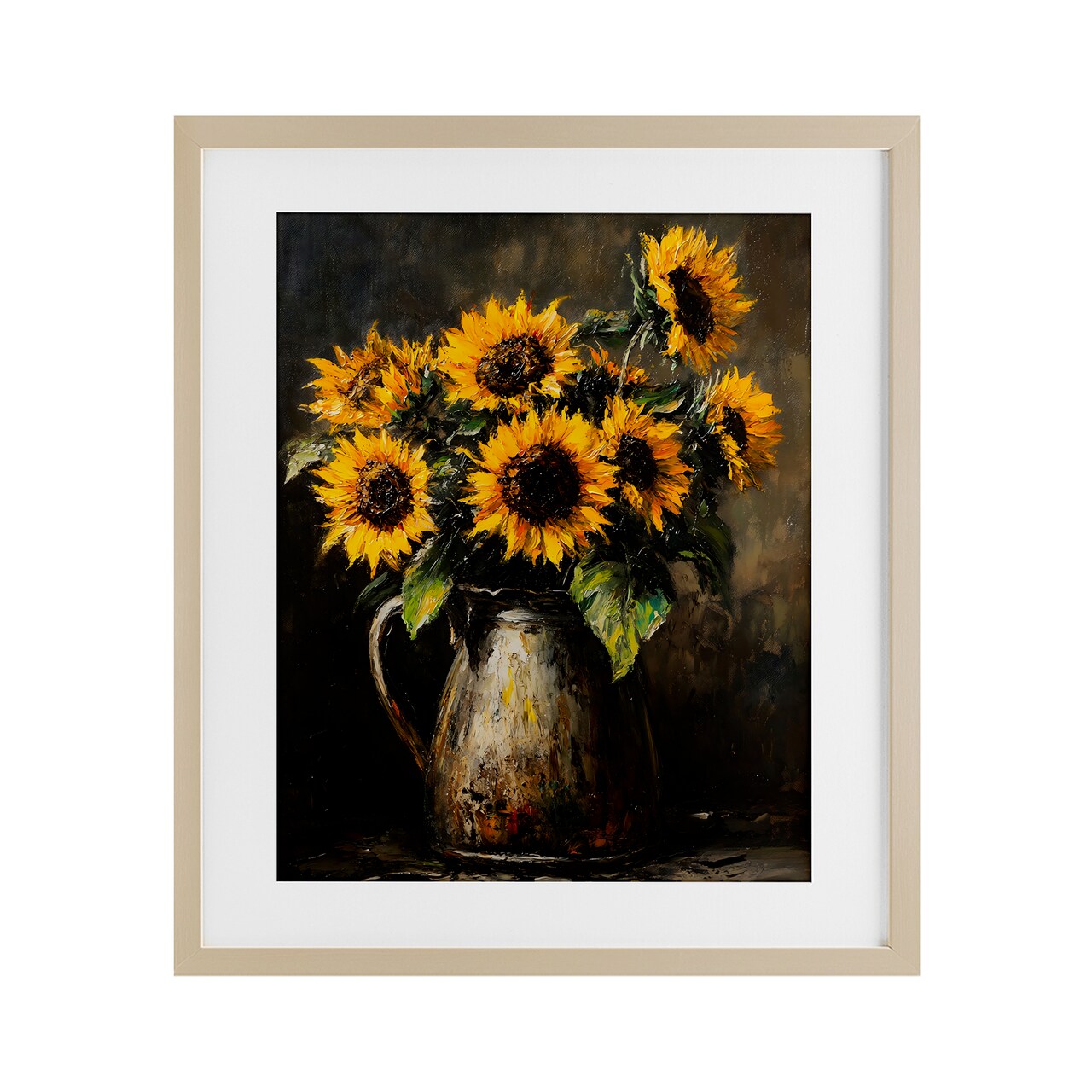 Stupell Industries Rustic Sunflower Jug Framed Print Under Glass, design by Franklyn Gregory